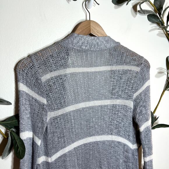 Splendid Gray and White Striped Cardigan LAST CALL - Picture 6 of 6